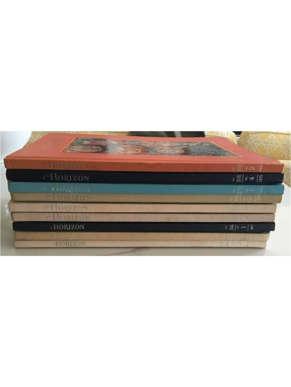 Lot of 9 Vintage 70's American Heritage Pub. Horizon Hardcover Magazines/ Books